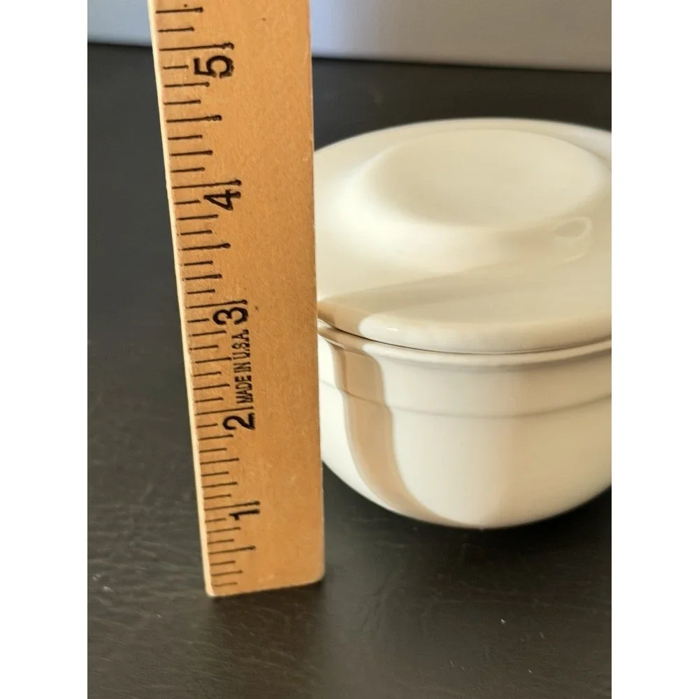Emile Henry Ceramic White Butter Pot Butter Bell Crock Made In France